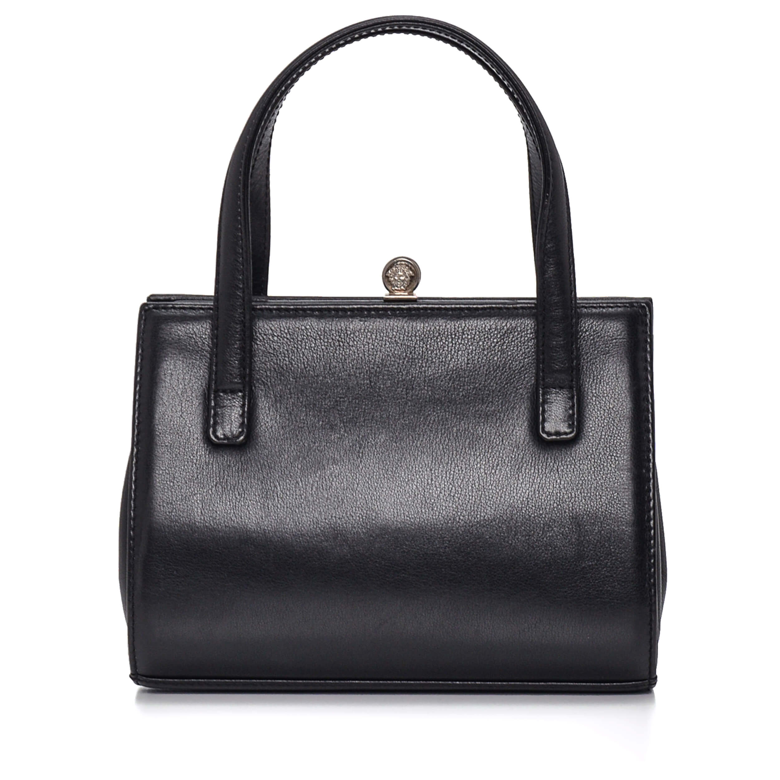 Versace - Black Leather Mini Top Handle Bag